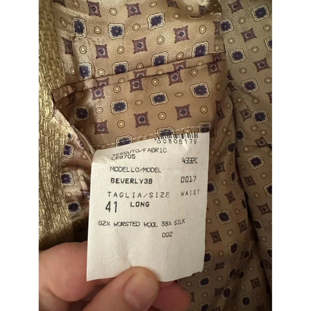 Vintage 90s Carroll & Co Beverly Hills Silk Wool Blazer 41L Made USA Old Money
